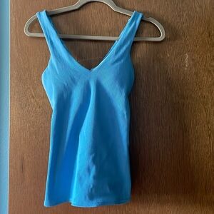 ALO Elevated Rib Tank in Calf Blue Women’s Size Medium